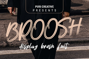 BROOSH - Display Brush Font