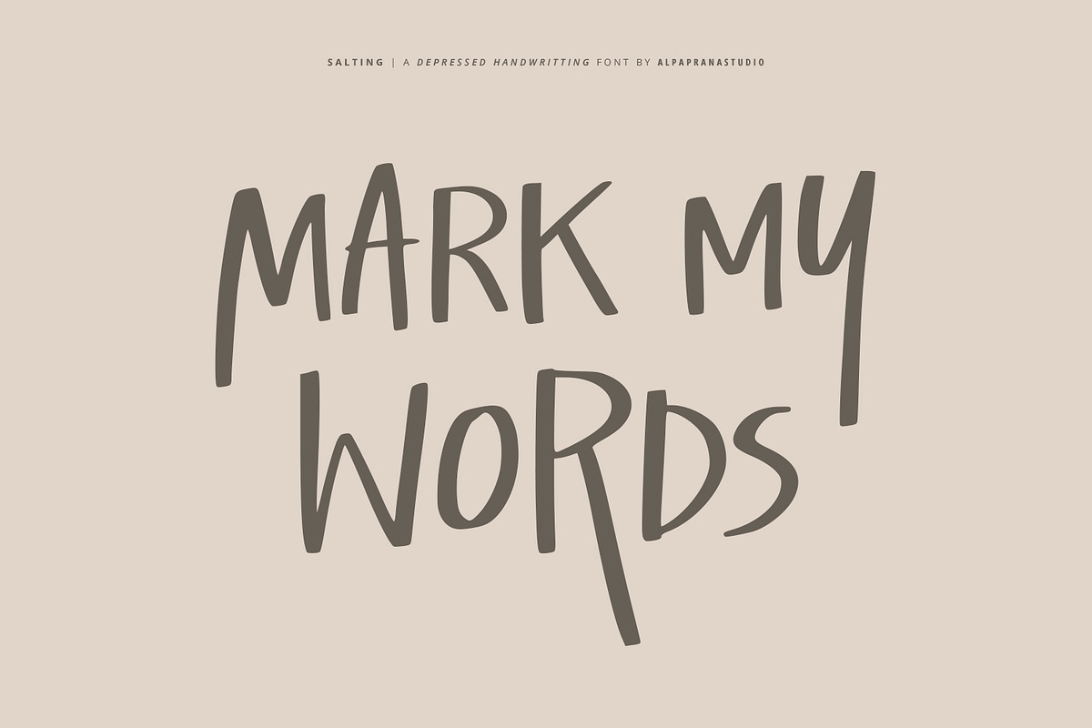 Salting - Handwritten Font, a Handwritten Font by Alpaprana (Photo 5 of 9)