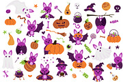 Halloween bats, an Animal Illustration by Ligrenok Art (Thumbnail 2 of 4)