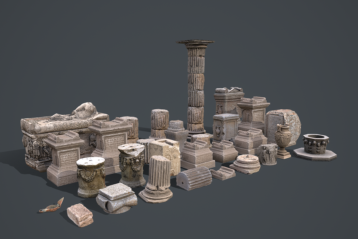 Roman Greek Objects Big Pack, an Architecture 3D Model by Beatheart Creative Studio (Photo 2 of 6)