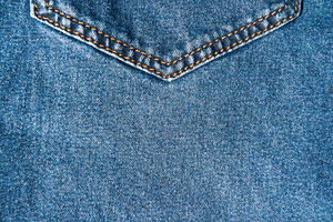 Blue jeans fabric texture with pocket, a Business Photo by Vapi