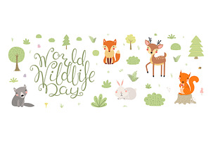 World Wildlife Day banner with cute, an Animal Illustration by sceptical cactus
