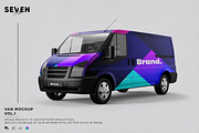 Van Car Mockup, an Advertising Mockup by Se٧enStudio (Thumbnail 1 of 2)