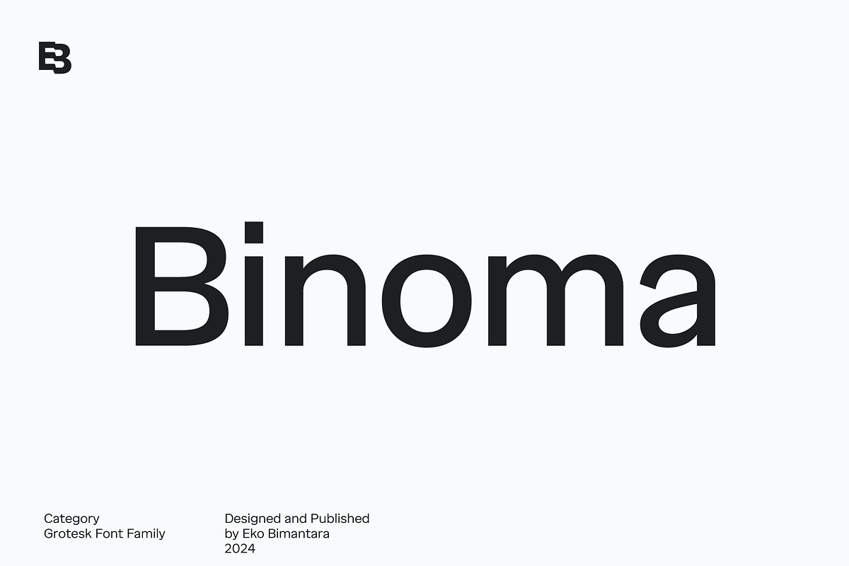 Binoma; Grotesk Font Family, a Sans Serif Font by Eko Bimantara (Photo 1 of 14)