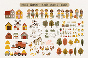 Whimsy Farm Map Clipart, a Decorative Illustration by Jenny Quince (Thumbnail 2 of 13)