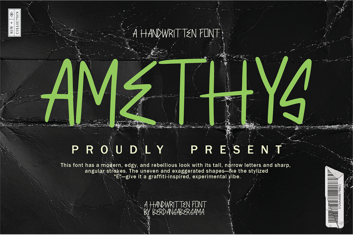 Amethys a Handwritten Font, a Handwritten Font by Berdansabersama (Photo 1 of 8)