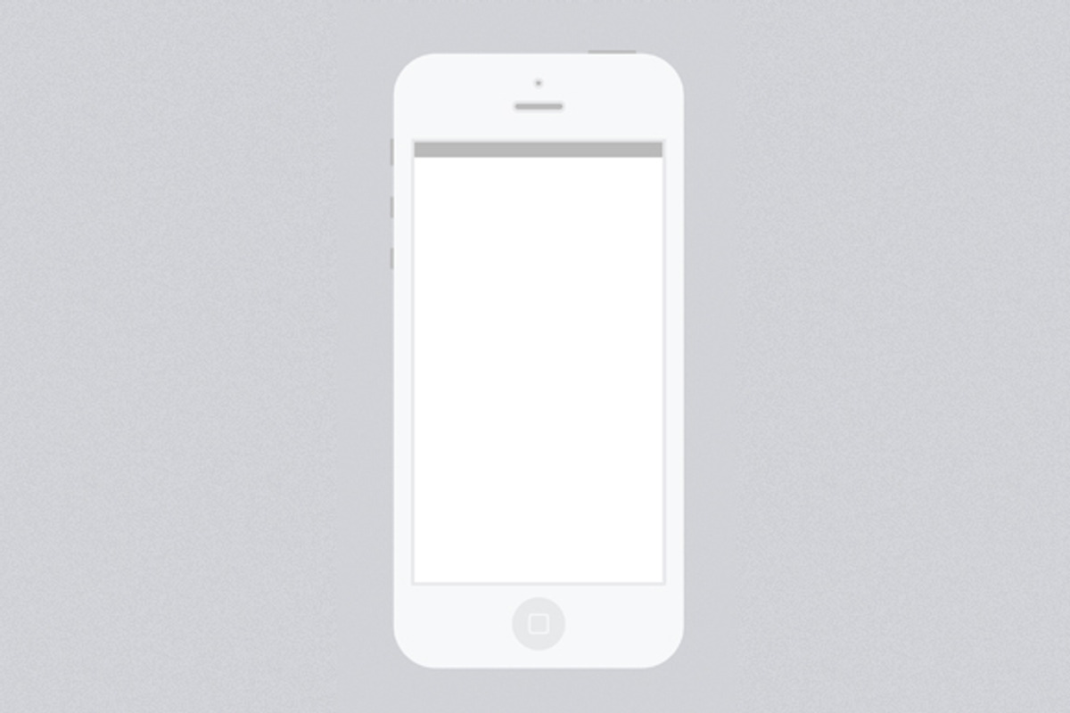 Minimal White iPhone 5 PSD Template, an iPhone Mockup by ANDYPATH SHOP (Photo 1 of 2)