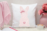 White Lace Bunny Coquette Bow Png, an Illustration by Canvas Craft (Thumbnail 3 of 7)