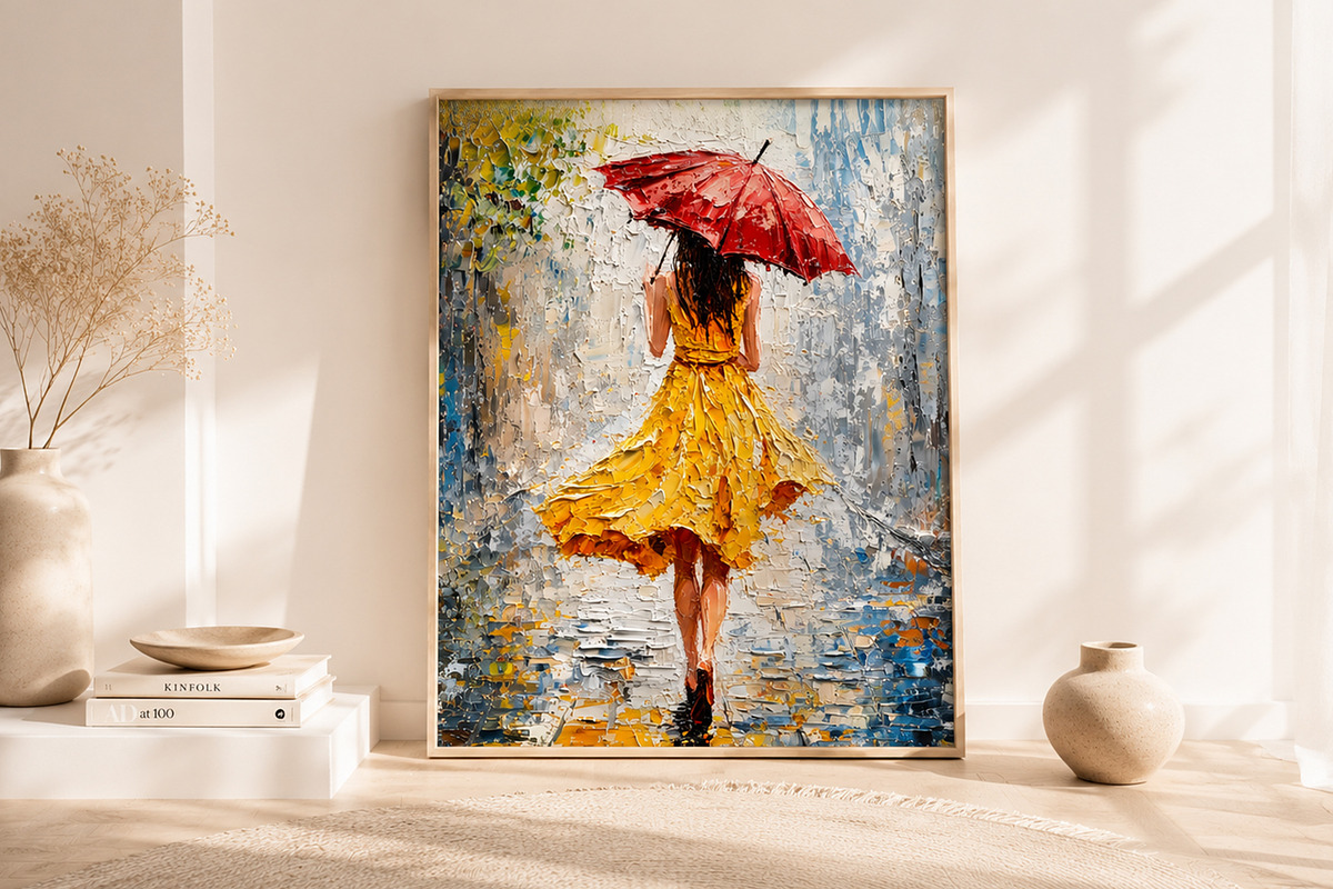 Rainy Elegance Textured Oil Painting, an Abstract Photo by Hamza067 (Photo 3 of 3)