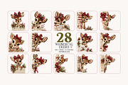 Whimsical Peeking Deer Clipart, a Seasonal Illustration by Bijou Bay (Thumbnail 2 of 3)