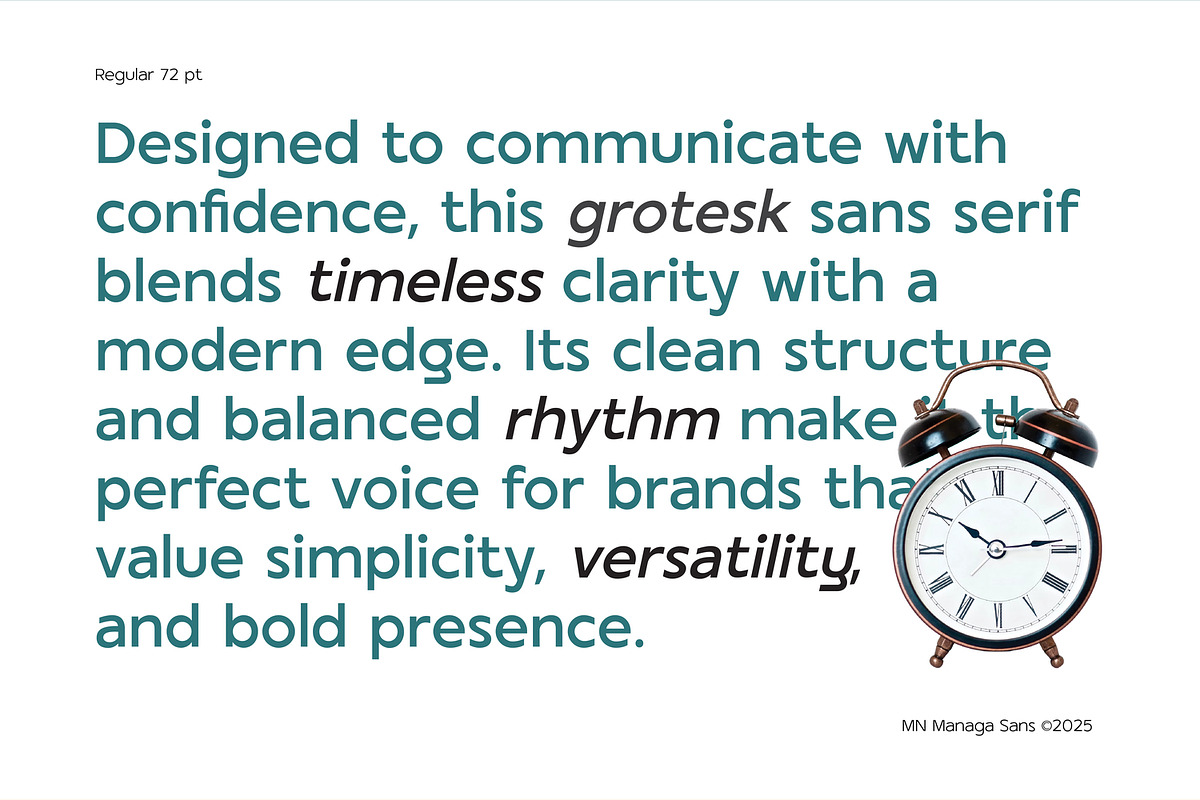MN Managa Sans - Grotesk Sans Serif, a Sans Serif Font by Mantra Naga (Photo 3 of 20)