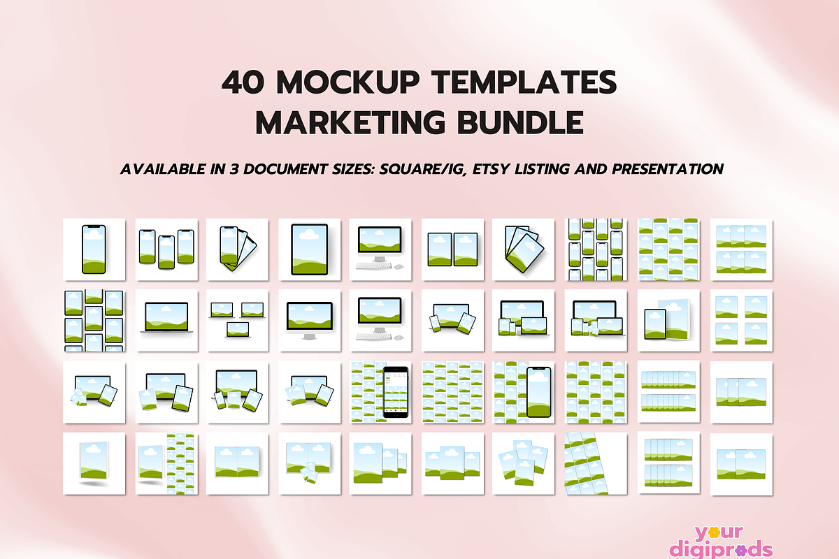Ultimate Mockup Templates Bundle, a Books & Magazine Mockup by Your DigiProds (Photo 4 of 8)