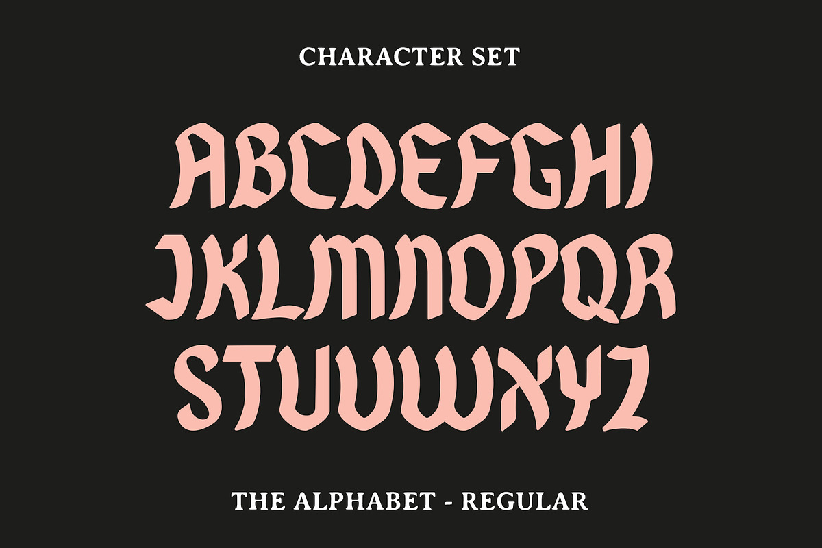 Adore Chaos- Blackletter Font, a Blackletter Font by ariodsgn (Photo 2 of 9)