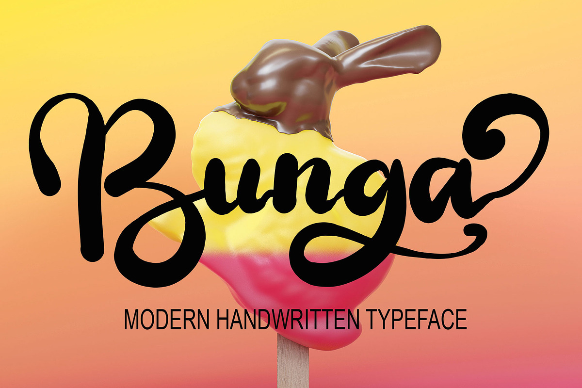 Bunga, a Script Font by Canden Meutuah (Photo 1 of 8)