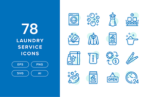 78 Laundry Service Icons