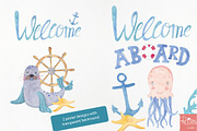 Welcome aboard watercolor graphics, an Animal Illustration by LittleAcornGraphics (Thumbnail 10 of 12)