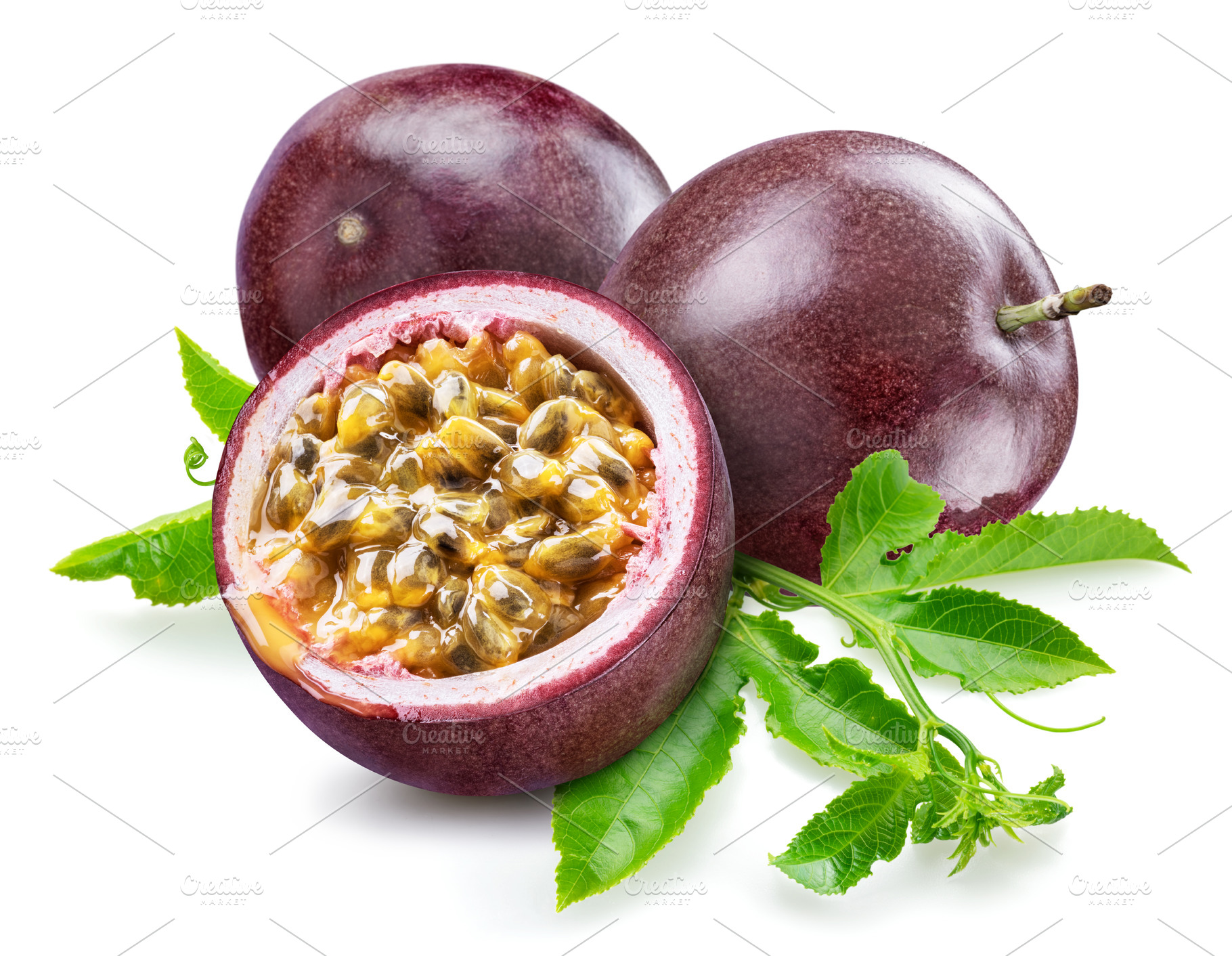 Dark purple passion fruits, a Food & Drink Photo by Volff