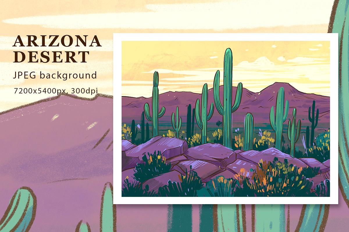 Arizona desert. Color sketches, an Illustration by Aksol (Photo 5 of 5)