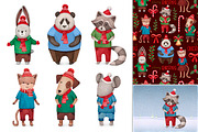 Cute animals and pattern designs, an Animal Illustration by Sundra (Thumbnail 1 of 7)