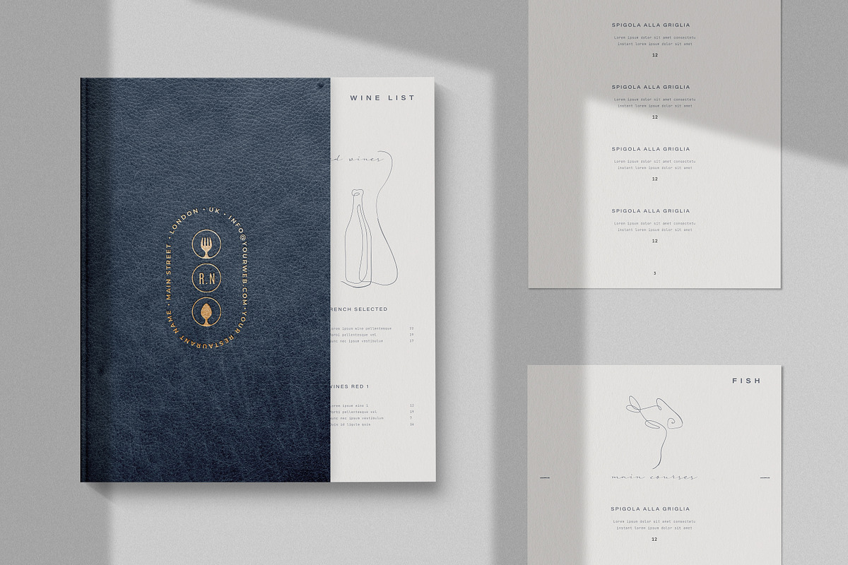 Restaurant Menu Mockup, a Books & Magazine Mockup by Catkie - Digital Art (Photo 9 of 11)