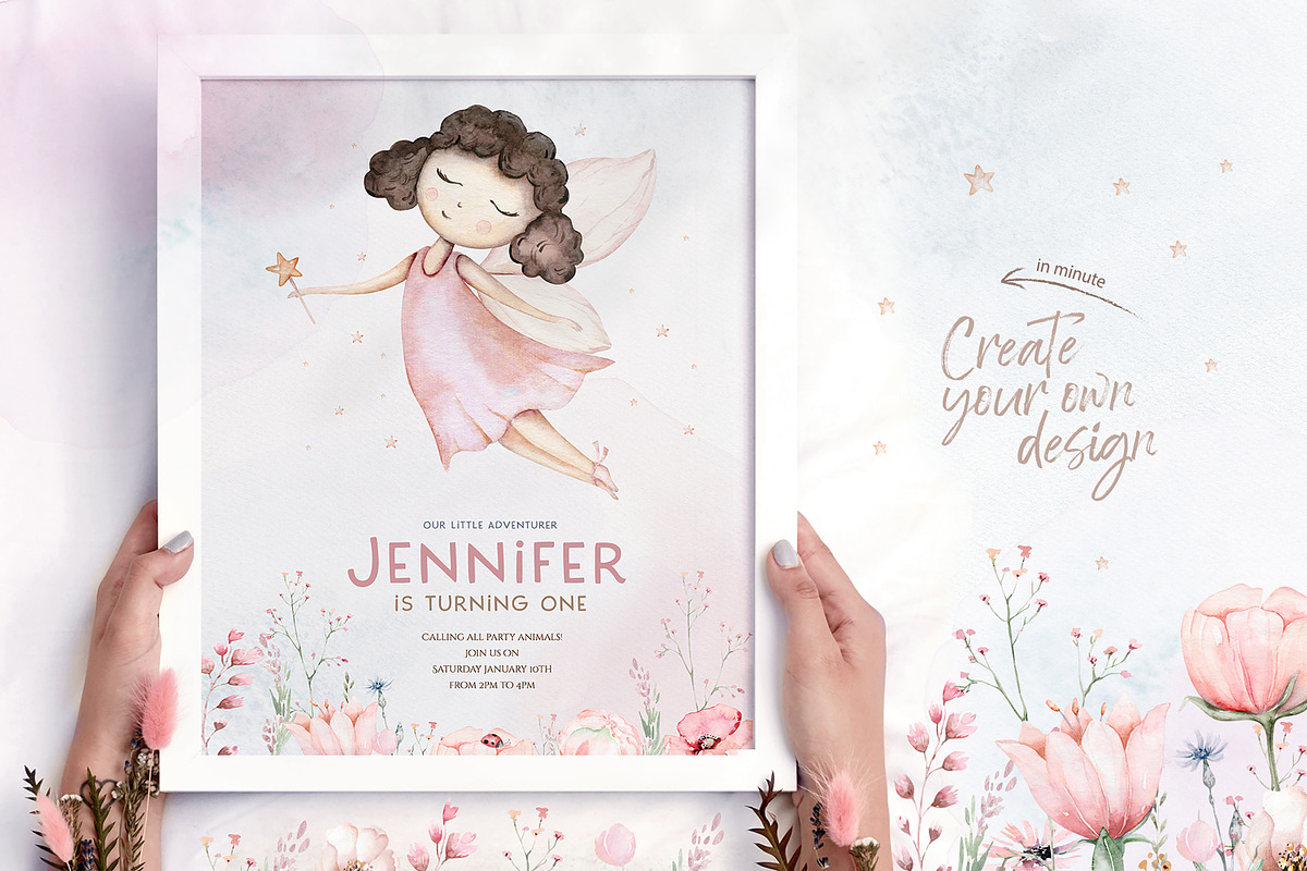 Fairy garden watercolor collection, an Object Graphic by Peace ART (Photo 12 of 14)