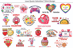 Valentine T Shirt Vector Set, a Seasonal Illustration by Designer_Momina
