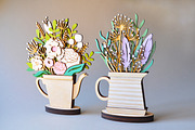 Flower svg laser cut files plant svg, an Object Graphic by HelloWood (Thumbnail 3 of 3)