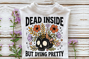 Boho Halloween Skull Flower PNG, a Work Illustration by CraftArtStudio (Thumbnail 2 of 4)