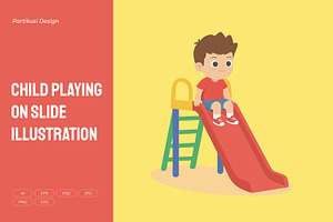 Child Playing Gameboy Illustration, an Object Illustration by Partikusi Design