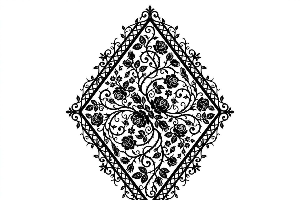 60 Romantic Diamond Wall Floral, a Decorative Illustration by Amazin_art (Photo 20 of 42)