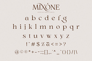 Mixone _ Display Serif Font