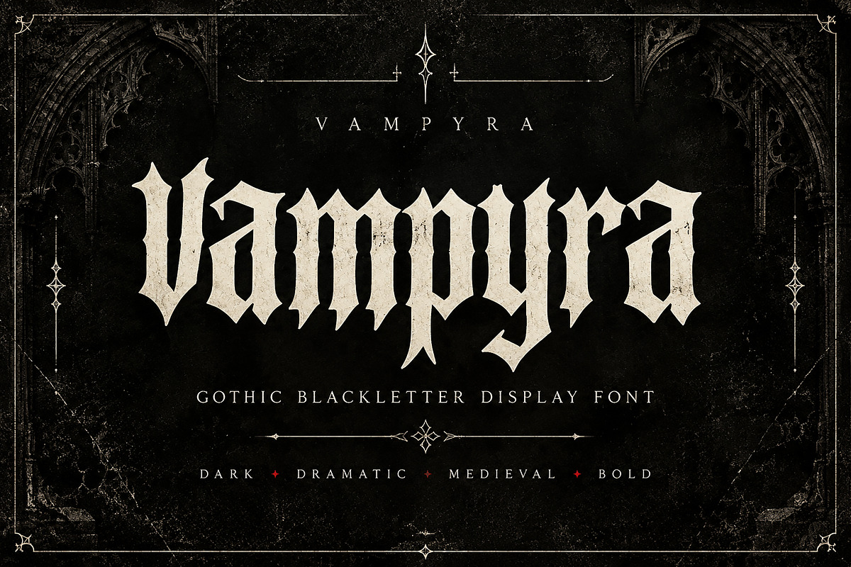 Vampyra, a Blackletter Font by Wow Magic (Photo 1 of 4)