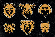 Animals Mascot Icons Vector Set, a Duotone Icon by Vecster (Thumbnail 2 of 17)