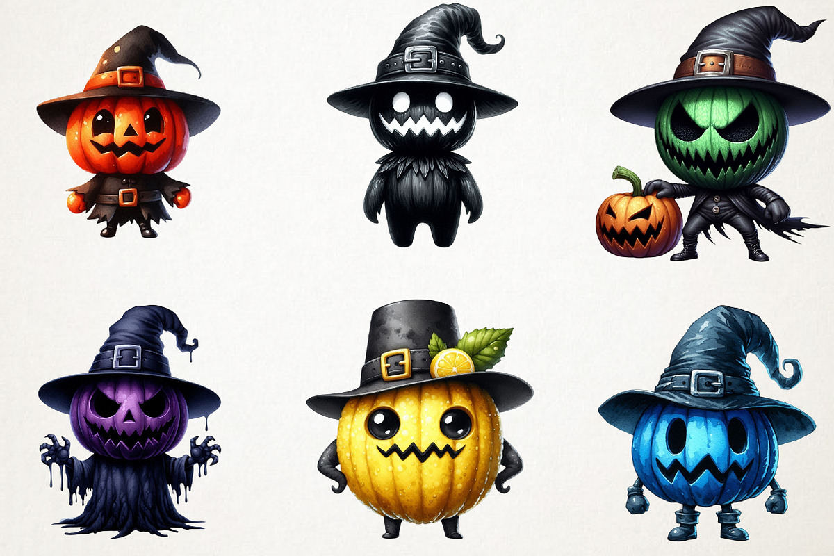 Creepy Character Halloween Pumpkin P, an Illustration by RobertsArt (Photo 3 of 7)