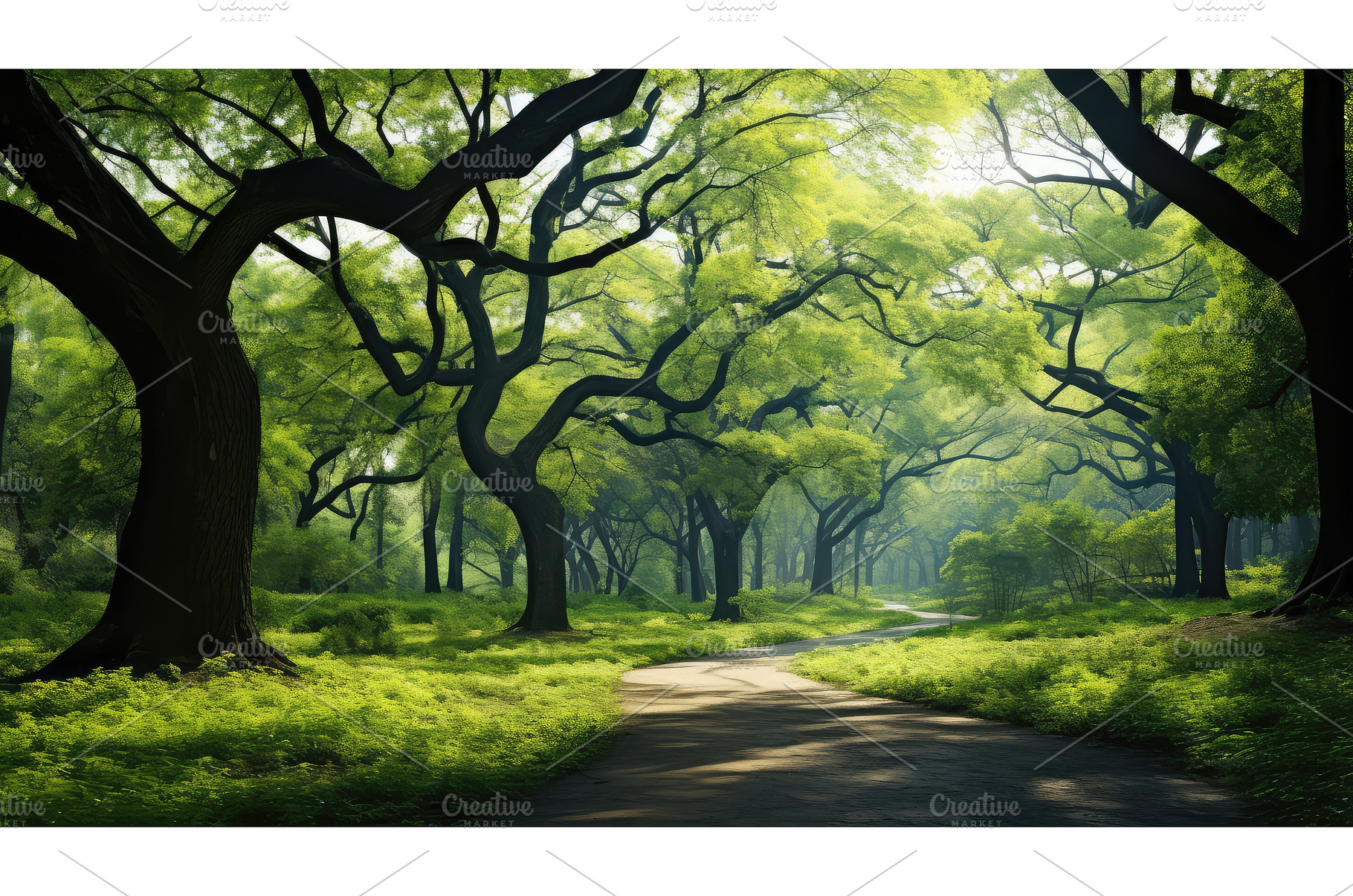 forest tree park ai generated, a Nature Photo by pikepicture