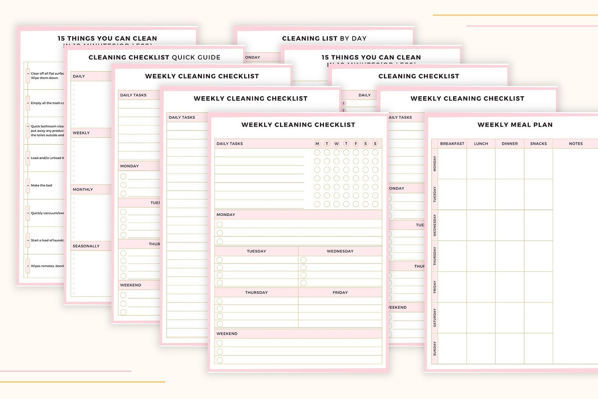Ultimate Cleaning Planners Bundle, a Stationery Template by CreativeBundlex (Photo 3 of 7)