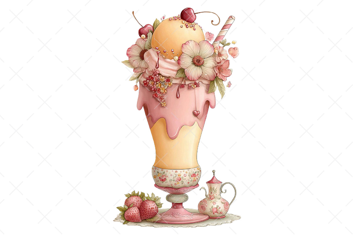 Summer Treats Ice Cream Clipart, an Illustration by Craft Nest (Photo 12 of 12)