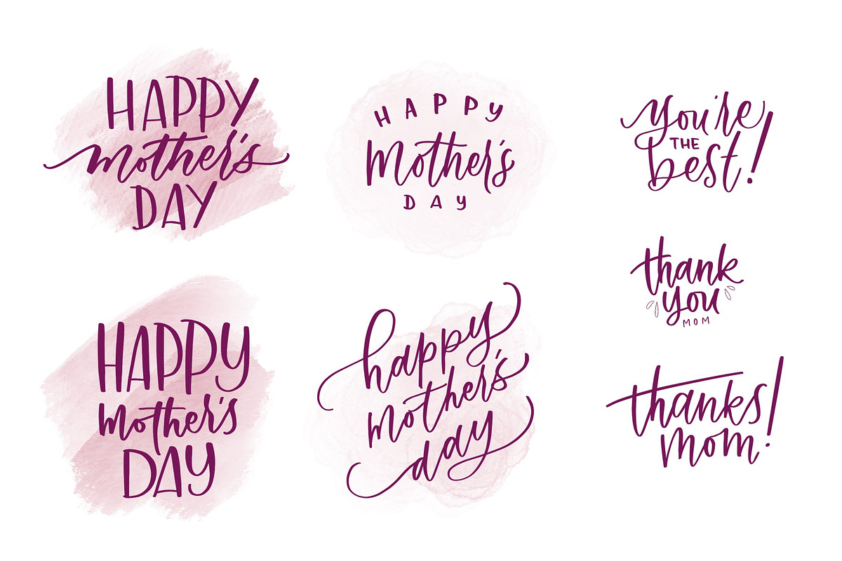Mother’s Day Calligraphy phrases, an Object Graphic by aquene (Photo 2 of 4)