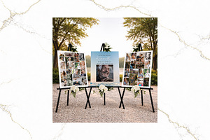 3 Panel Funeral Collage Canva FR011, a Poster Template by TyphoonStudio