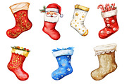 Christmas Stokings Clipart, an Illustration by Dream Creation (Thumbnail 5 of 6)