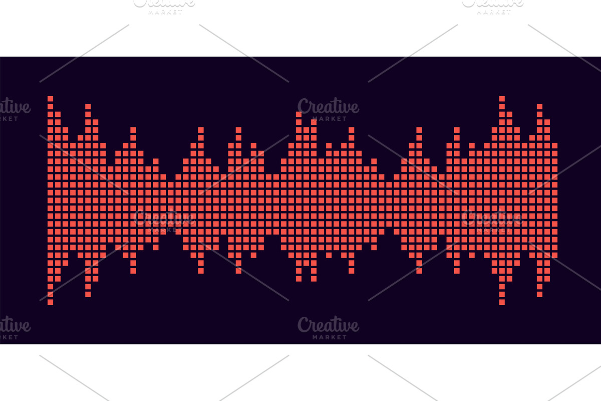 Vector music sound waves, an Illustration by Things for designers