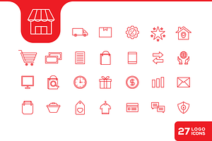 Minimalist Store and Market Icon, an Outline Icon by devastd