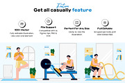 Fitness & Health 2D Illustration, a Person Illustration by orenjidesign (Thumbnail 2 of 8)