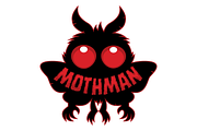Red-Eyed Mysterious Mothman Cryptid, an Illustration by Schwegel Illustration (Thumbnail 1 of 3)