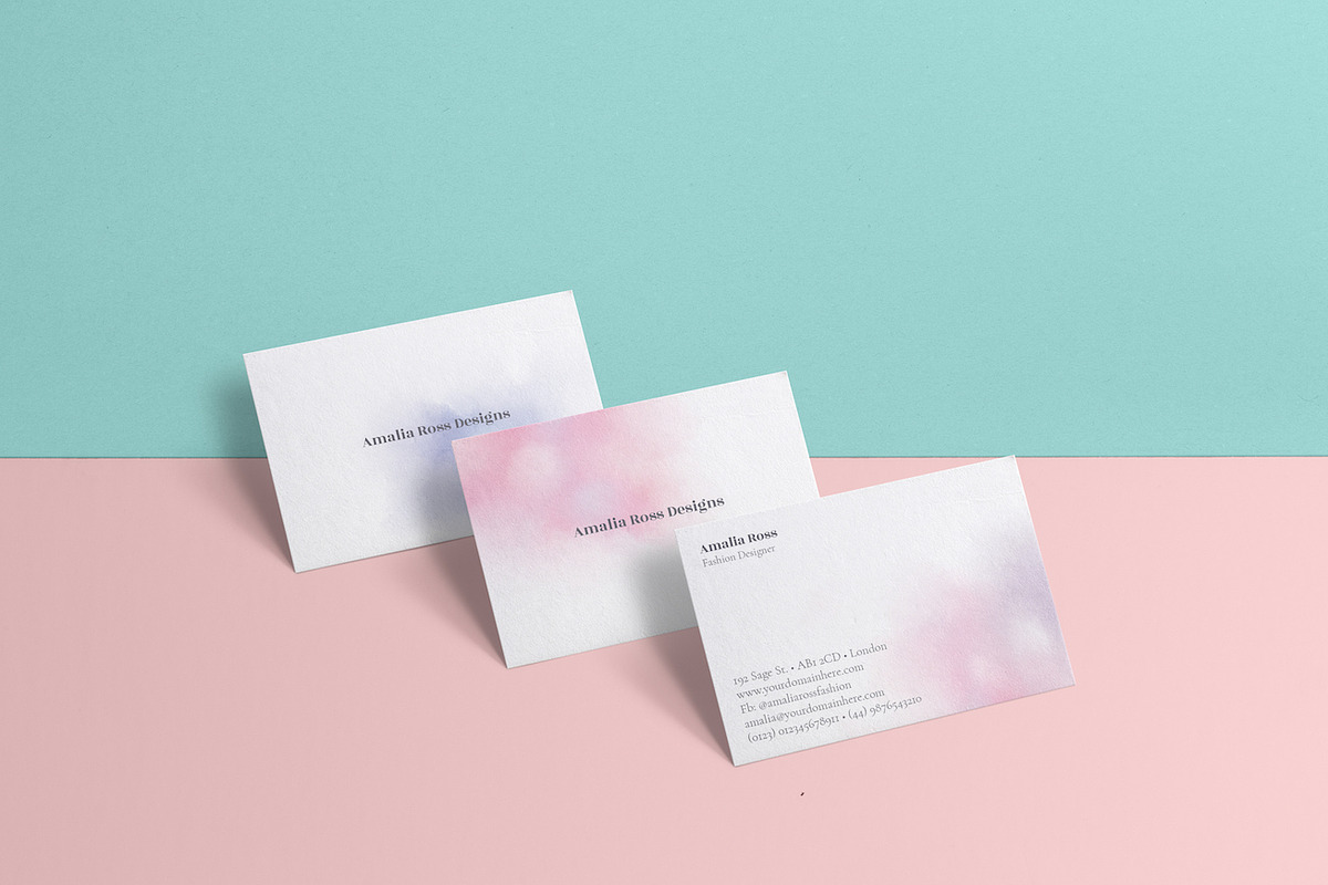 Pastel - business card bundle, a Business Card Template by Tèrso. (Photo 3 of 4)