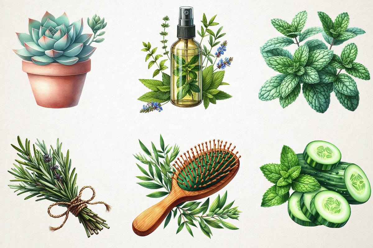 Botanical Wellness Watercolor Png, an Icon by RobertsArt (Photo 7 of 7)