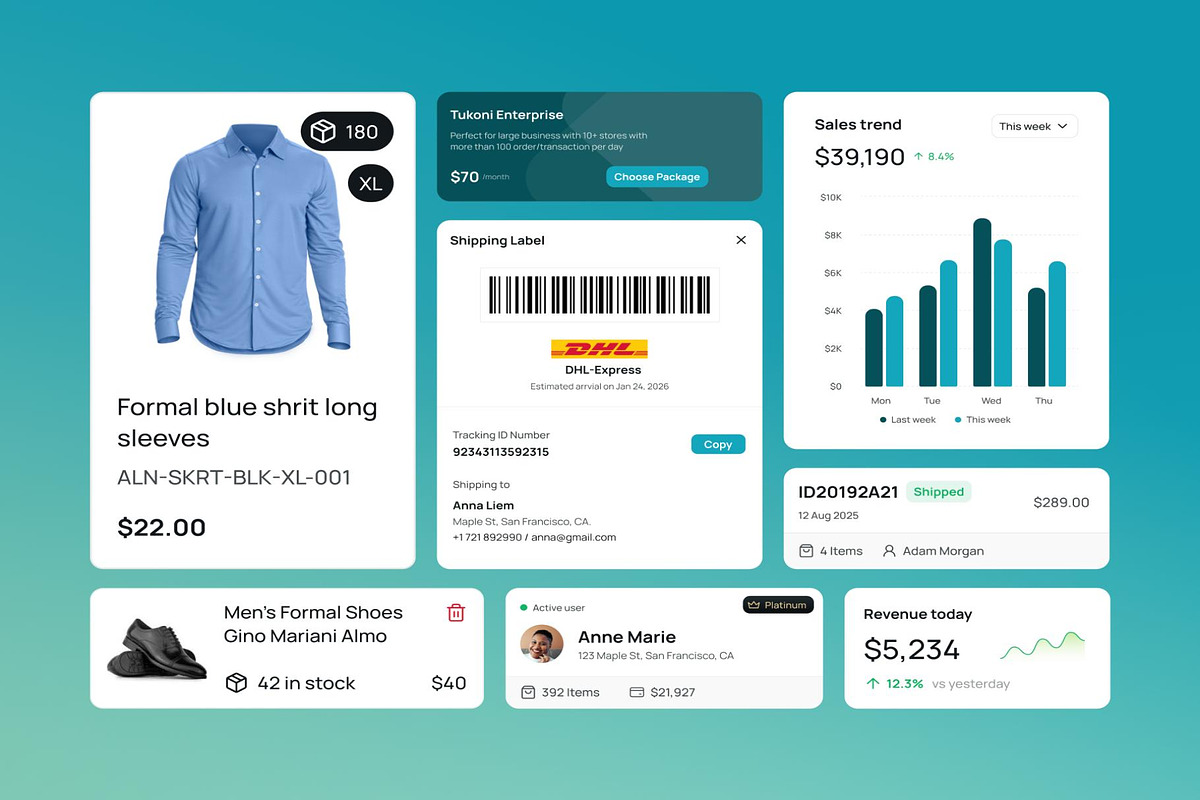 Tukoni SAAS Store Management Mobile, an UI Kit Template by Lumina_ui_ux202 (Photo 7 of 10)