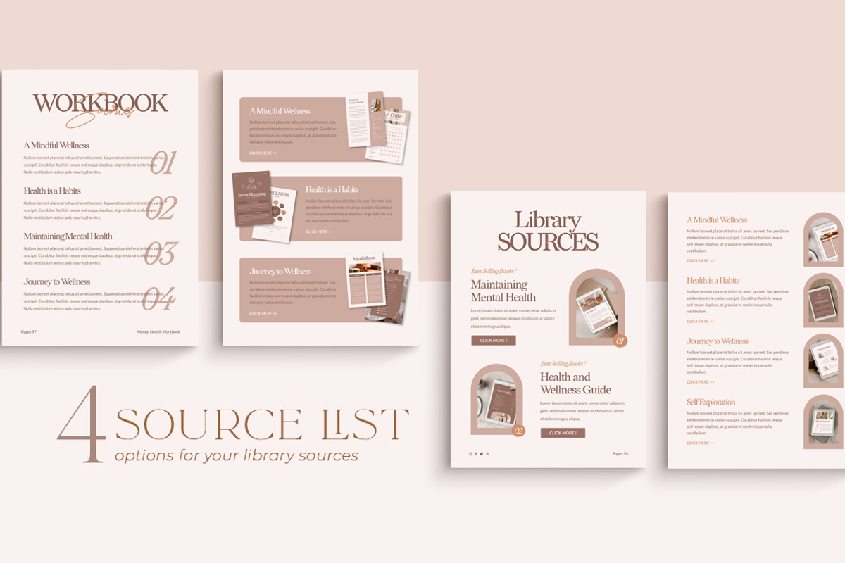 Wellness Workbook Creator | CANVA PS, a Magazine Template by Eviory (Photo 34 of 45)