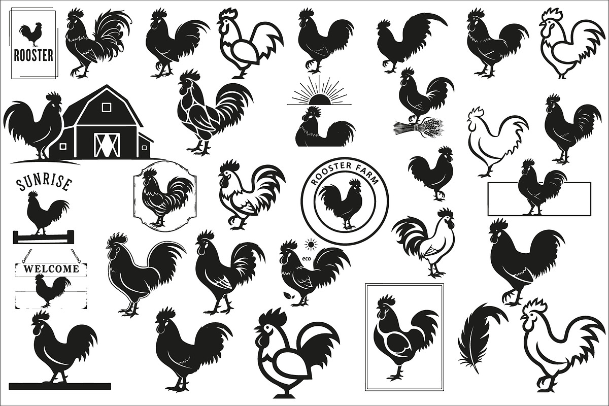 Rustic rooster farmhouse sign design, an Illustration by Amazin_art (Photo 1 of 3)