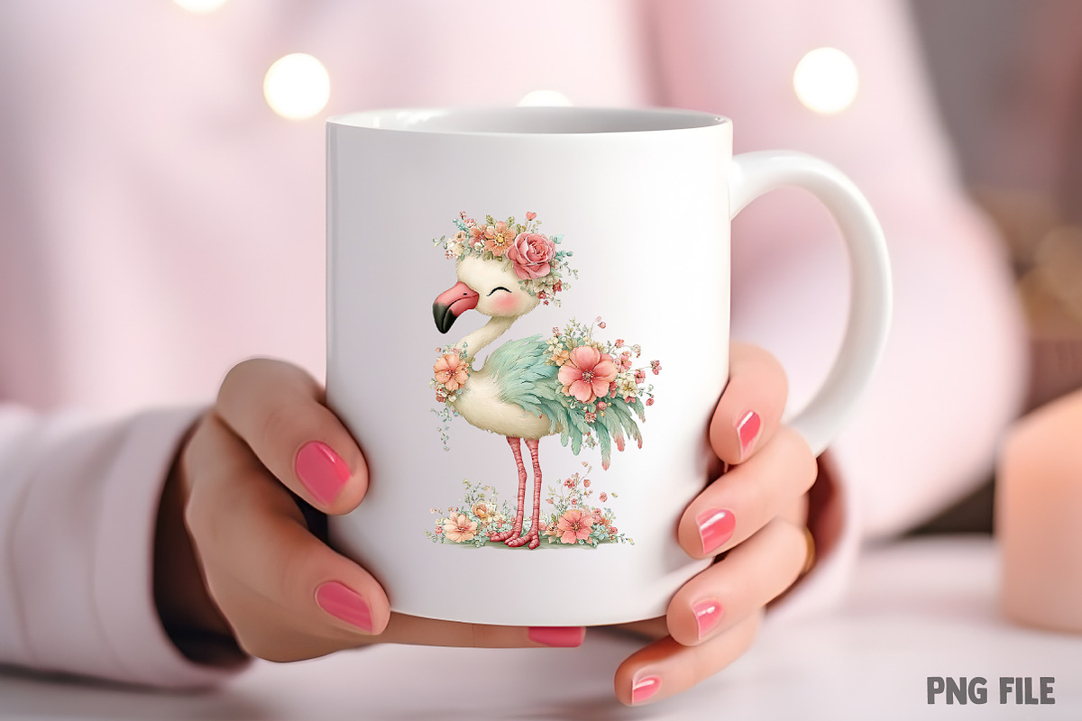 Whimsical Summer Flamingo Clipart, an Illustration by Craft Nest (Photo 8 of 11)